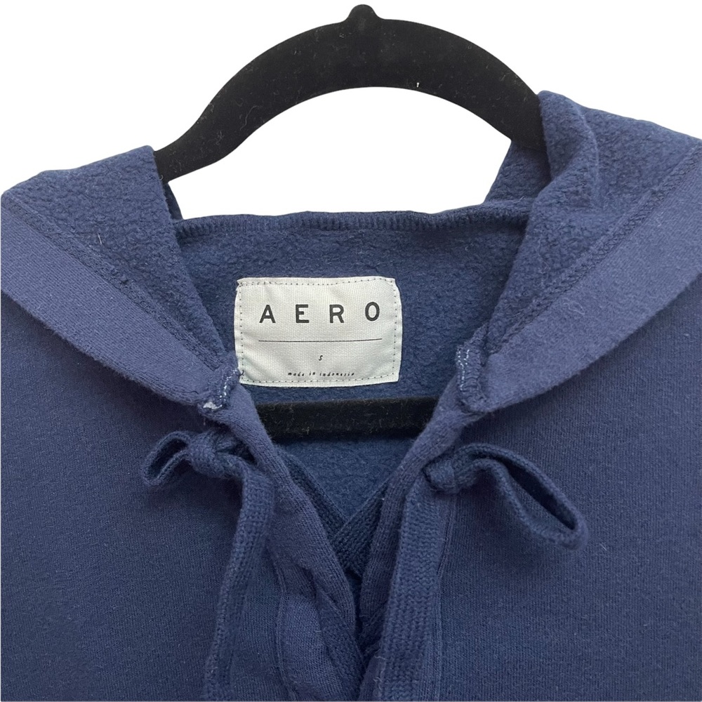 Aeropostale Long Sleeve Navy Blue Sweater Hoodie Size S - Picture 7 of 10